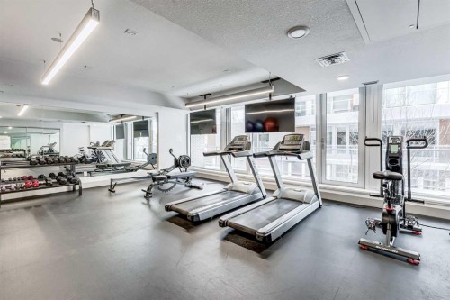 1604-1234 5 Avenue Nw, Calgary, AB - Indoor Photo Showing Gym Room