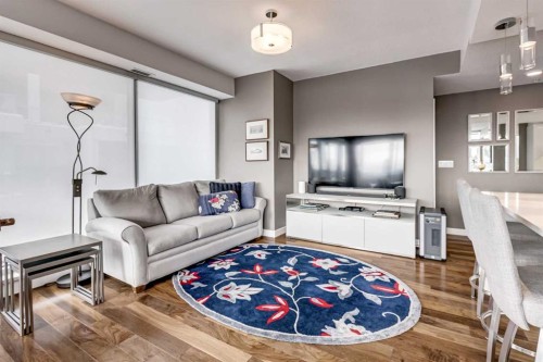 1604-1234 5 Avenue Nw, Calgary, AB - Indoor Photo Showing Living Room