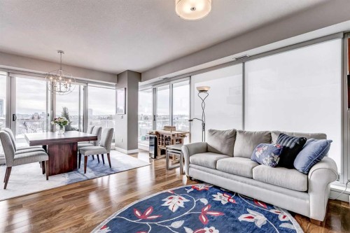 1604-1234 5 Avenue Nw, Calgary, AB - Indoor Photo Showing Living Room