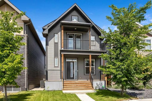 131 Seton Heath Se, Calgary, AB - Outdoor With Balcony With Facade