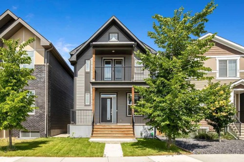 131 Seton Heath Se, Calgary, AB - Outdoor With Balcony With Facade
