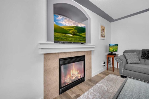105 Covemeadow Bay Ne, Calgary, AB - Indoor Photo Showing Living Room With Fireplace