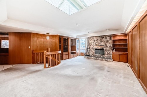 5632 21 Street Sw, Calgary, AB - Indoor Photo Showing Other Room With Fireplace