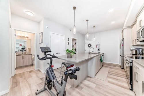 2401-42 Cranbrook Gardens Se, Calgary, AB - Indoor Photo Showing Kitchen With Upgraded Kitchen