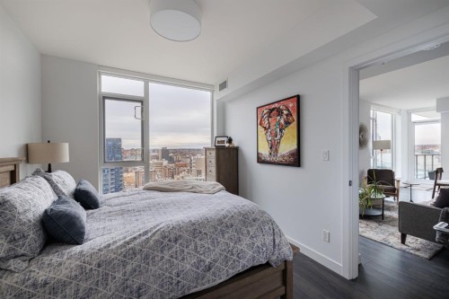 1608-310 12 Avenue Sw, Calgary, AB - Indoor Photo Showing Bedroom