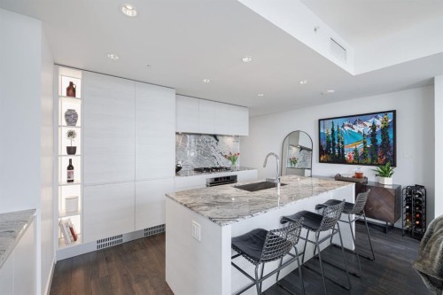 1608-310 12 Avenue Sw, Calgary, AB - Indoor Photo Showing Kitchen With Upgraded Kitchen