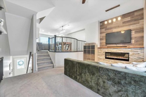 124 Strathcona Circle, Strathmore, AB - Indoor With Fireplace