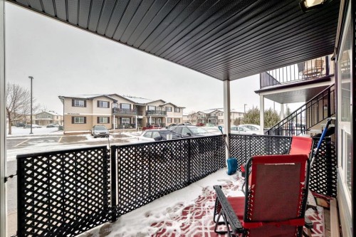 200-8 Bayside Place, Strathmore, AB - Outdoor With Deck Patio Veranda With Exterior