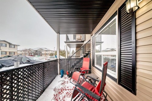 200-8 Bayside Place, Strathmore, AB - Outdoor With Deck Patio Veranda With Exterior