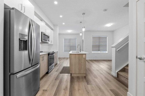 137-137 Red Embers Link Ne, Calgary, AB - Indoor Photo Showing Kitchen With Stainless Steel Kitchen With Upgraded Kitchen