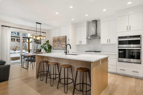 271 West Grove Point Sw, Calgary, AB - Indoor Photo Showing Kitchen With Upgraded Kitchen