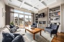 2037 48 Avenue Sw, Calgary, AB  - Indoor Photo Showing Living Room With Fireplace 