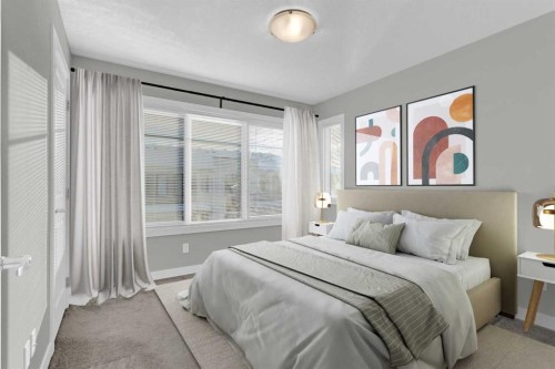 4135 Seton Drive Se, Calgary, AB - Indoor Photo Showing Bedroom