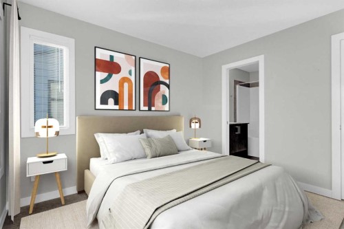 4135 Seton Drive Se, Calgary, AB - Indoor Photo Showing Bedroom