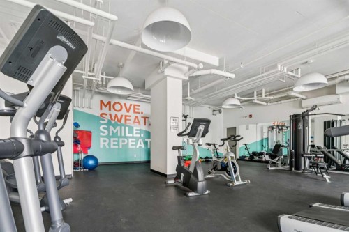 115-10 Mahogany Mews Se, Calgary, AB - Indoor Photo Showing Gym Room