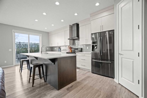 66 Howse Common Ne, Calgary, AB - Indoor Photo Showing Kitchen With Stainless Steel Kitchen With Upgraded Kitchen