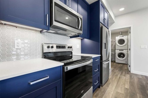 303-255 Les Jardins Park Se, Calgary, AB - Indoor Photo Showing Kitchen