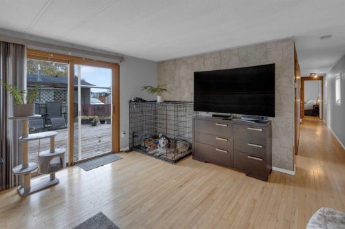 47 Huntstrom Drive Ne, Calgary, AB - Indoor Photo Showing Living Room With Fireplace