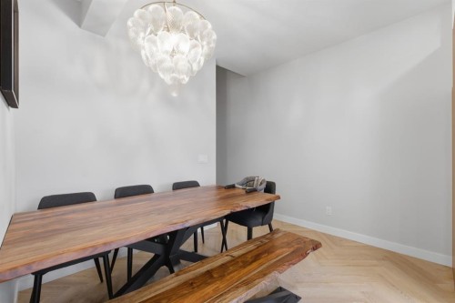 208-562 Seton Circle Se, Calgary, AB - Indoor Photo Showing Dining Room