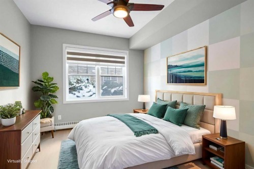 115-1414 17 Street Se, Calgary, AB - Indoor Photo Showing Bedroom