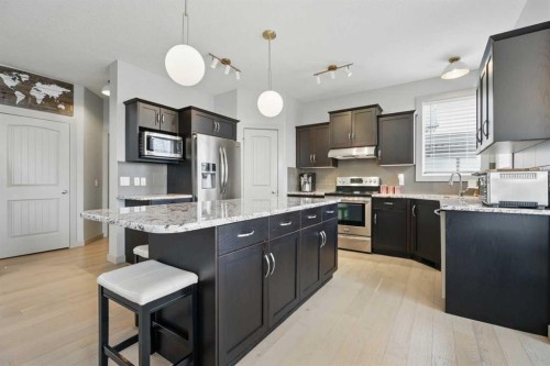 109 Crystal Green Bay, Okotoks, AB - Indoor Photo Showing Kitchen With Upgraded Kitchen