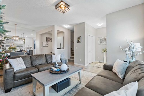 136 Dawson Drive, Chestermere, AB - Indoor Photo Showing Living Room