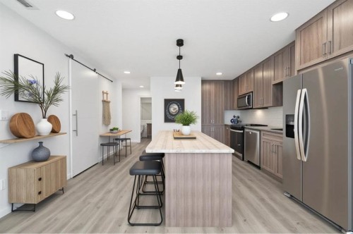 2115-350 Livingston Common Ne, Calgary, AB - Indoor Photo Showing Kitchen With Upgraded Kitchen