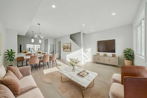 106-75 Cornerstone Row Ne, Calgary, AB - Indoor Photo Showing Living Room