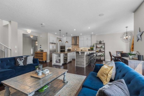 49 Auburn Springs Place Se, Calgary, AB - Indoor Photo Showing Living Room