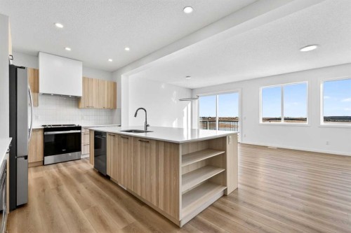 191 Corner Glen Crescent Ne, Calgary, AB - Indoor Photo Showing Kitchen With Stainless Steel Kitchen With Upgraded Kitchen