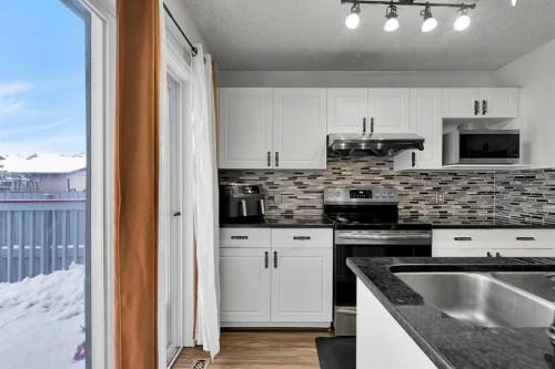 298 Taravista Street Ne, Calgary, AB - Indoor Photo Showing Kitchen With Double Sink