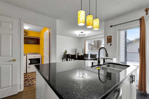 298 Taravista Street Ne, Calgary, AB - Indoor Photo Showing Kitchen With Double Sink