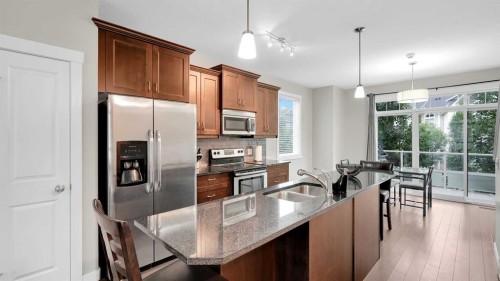 58 Skyview Ranch Gardens Ne, Calgary, AB - Indoor Photo Showing Kitchen With Stainless Steel Kitchen With Double Sink With Upgraded Kitchen