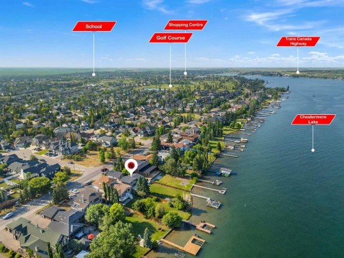 700 West Chestermere Drive, Chestermere, AB - Outdoor With Body Of Water With View