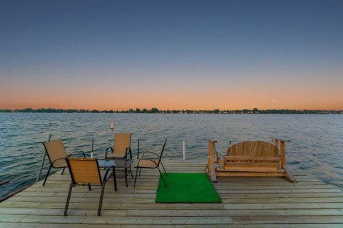 700 West Chestermere Drive, Chestermere, AB - Outdoor With Body Of Water With Deck Patio Veranda With View