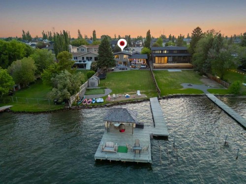 700 West Chestermere Drive, Chestermere, AB - Outdoor With Body Of Water With View