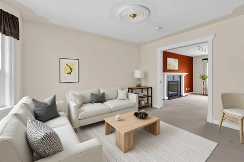 155 Lakeview Cove, Chestermere, AB - Indoor Photo Showing Living Room With Fireplace