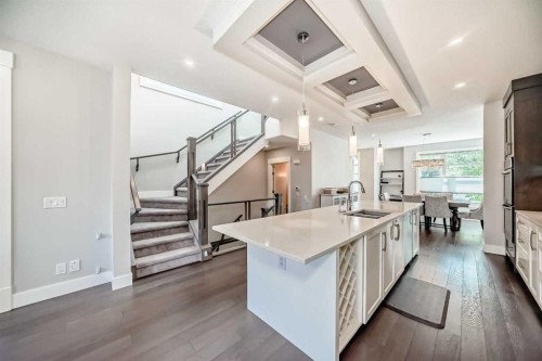 2808 39 Street Sw, Calgary, AB - Indoor Photo Showing Kitchen With Double Sink