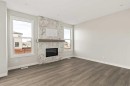 268 Calhoun Crescent Ne, Calgary, AB  - Indoor Photo Showing Living Room With Fireplace 
