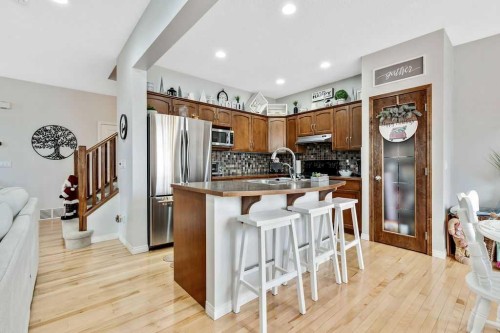 155 Cimarron Grove Circle, Okotoks, AB - Indoor Photo Showing Kitchen With Stainless Steel Kitchen