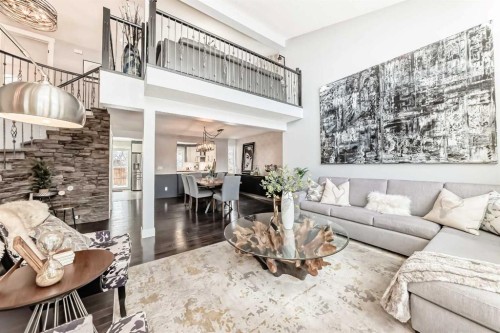 343 Deer Side Place Se, Calgary, AB - Indoor Photo Showing Living Room