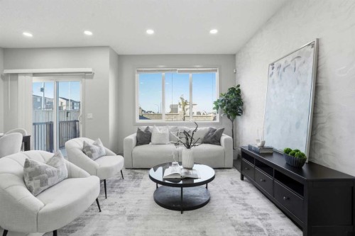 91 Evanscrest Way Nw, Calgary, AB - Indoor Photo Showing Living Room