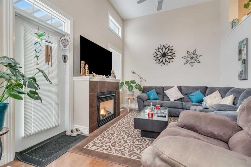 3 Royal Oak Plaza Nw, Calgary, AB - Indoor Photo Showing Living Room With Fireplace