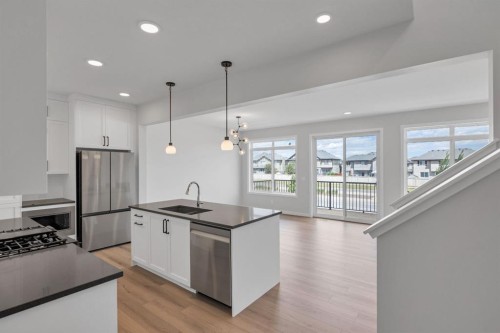 72 Lewiston Drive Ne, Calgary, AB - Indoor Photo Showing Kitchen With Upgraded Kitchen