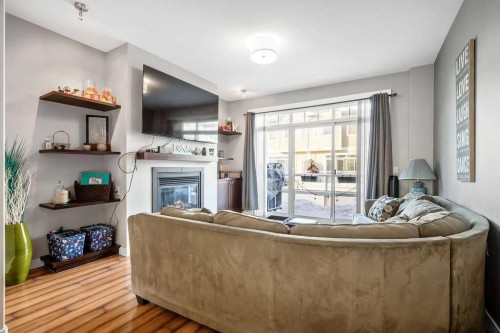 114 Skyview Ranch Gardens Ne, Calgary, AB - Indoor Photo Showing Living Room With Fireplace