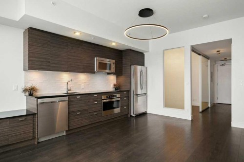 1506-1500 7 Street Sw, Calgary, AB - Indoor Photo Showing Kitchen With Stainless Steel Kitchen With Upgraded Kitchen