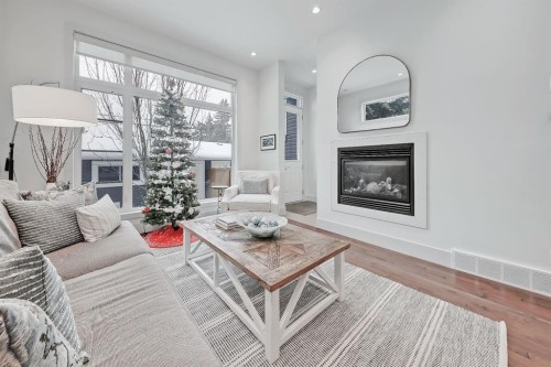 1229 Regal Crescent Ne, Calgary, AB - Indoor Photo Showing Living Room With Fireplace