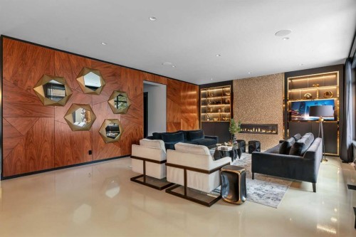 4116 Crestview Road Sw, Calgary, AB - Indoor With Fireplace