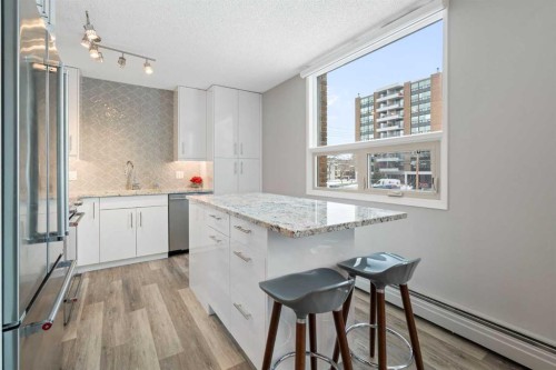105-220 26 Avenue Sw, Calgary, AB - Indoor Photo Showing Kitchen With Upgraded Kitchen