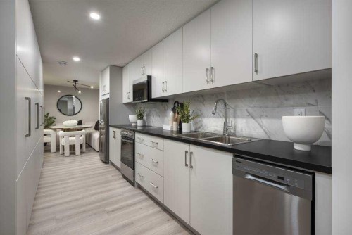 29 Wolf Hollow Common Se, Calgary, AB - Indoor Photo Showing Kitchen With Stainless Steel Kitchen With Double Sink With Upgraded Kitchen